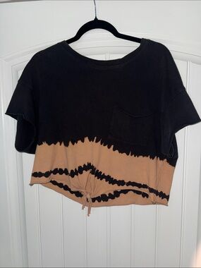 American Eagle Offline Tie Front Cropped T Shirt - Snall